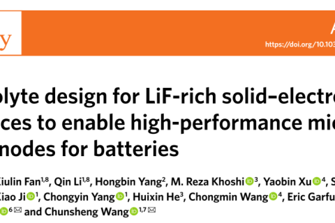 王春生《自然·能源》富LiF新型電解液的設計助力高性能微米級合金陽極電池