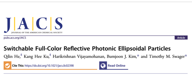 Tim Swager院士《JACS》：全光譜轉(zhuǎn)換的橢球形聚合物光子晶體粒子！