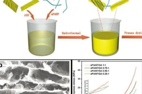 新型具有3D互連的分層微觀結(jié)構(gòu)的納米纖維增強石墨烯氣凝膠